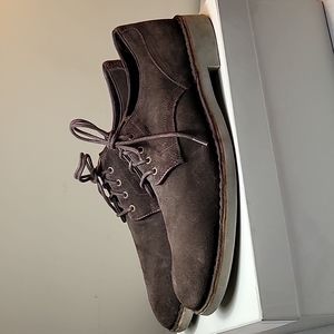 John Varvatos brown suede leather derby oxfords size 10.5M (Tub4)